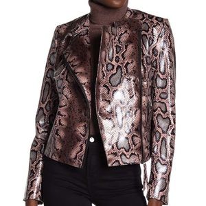 Dolce Cabo Faux Leather Snake Print Moto J…